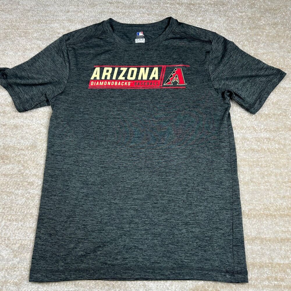 Arizona Diamondbacks T-Shirt Mens S Gray Short Sleeve MLB Logo‎ TX3 Cool Tech
